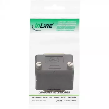 InLine DVI-I-Adapter 90° abgewinkelt Digital + Analog 24+5 Stecker/Buchse schwarz