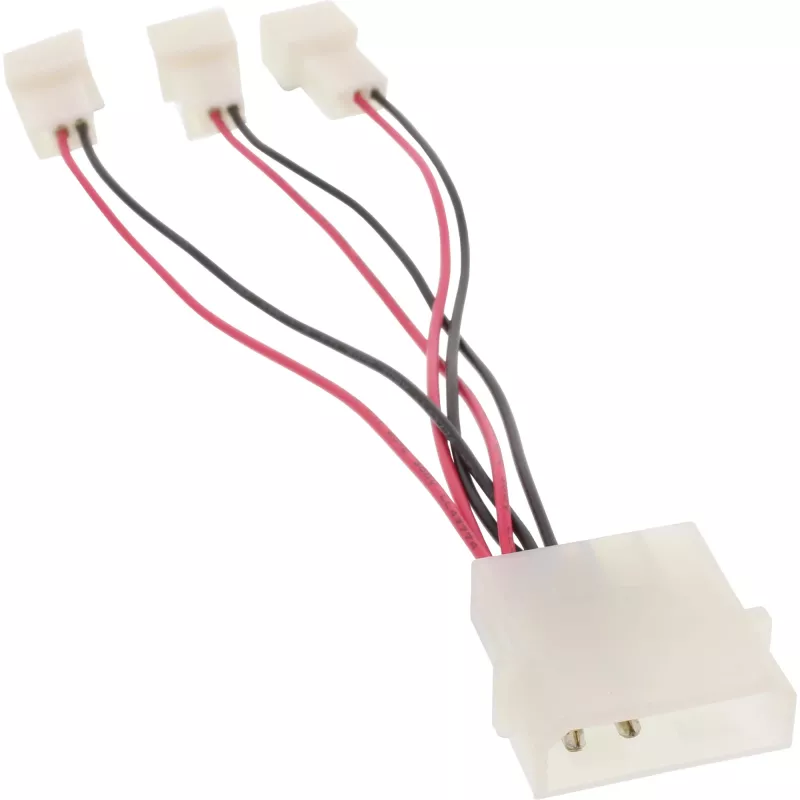 InLine PC-Lüfter-Adapterkabel 12V / 5V für bis zu 3 Lüfter 33005A