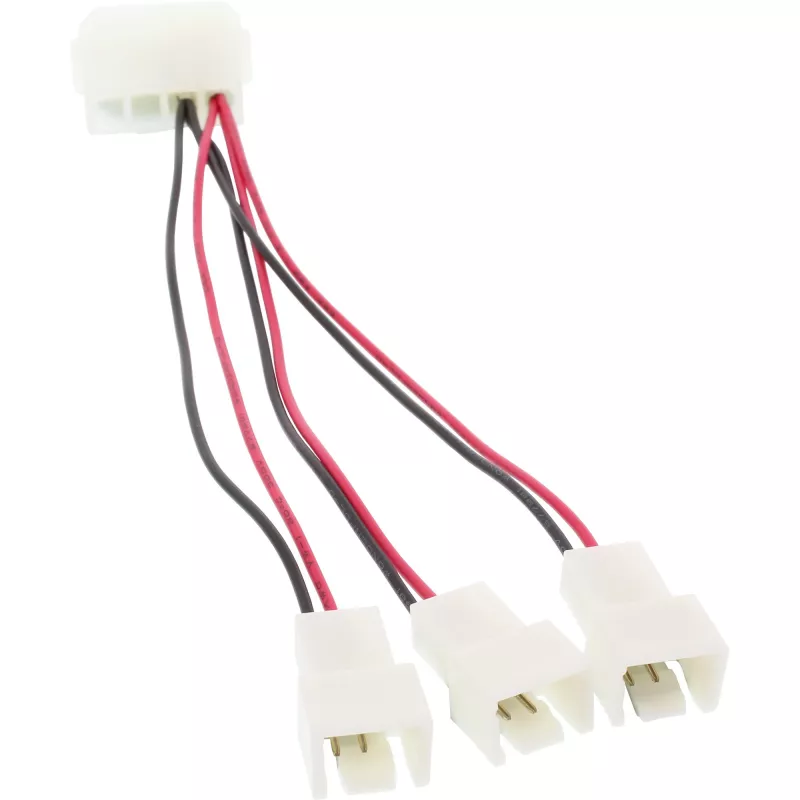 InLine PC-Lüfter-Adapterkabel 12V / 5V für bis zu 3 Lüfter 33005A