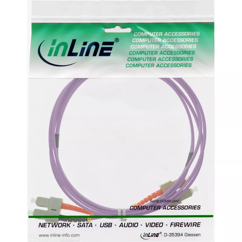 InLine Fiber Optical Duplex Kabel SC/SC 50/125µm OM4 3m