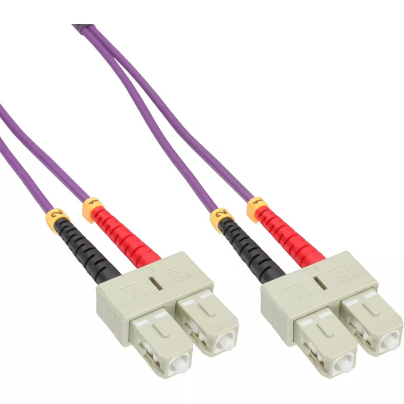 Glasfaser-Duplex-Kabel SC/SC InLine 83510P 10m OM4 50/125µm