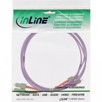 Glasfaser-Duplex-Kabel SC/SC InLine 83510P 10m OM4 50/125µm