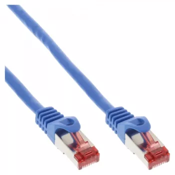 InLine Patchkabel S/FTP PiMF Cat.6 250MHz PVC Kupfer blau 0,25m