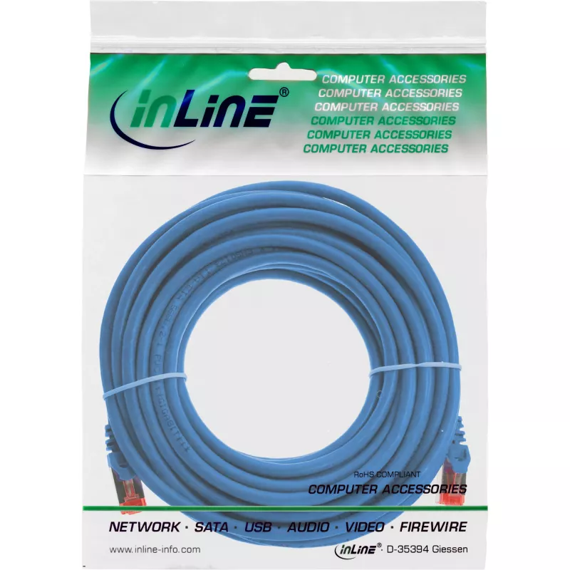 InLine Patchkabel S/FTP PiMF Cat.6 250MHz PVC Kupfer blau 7,5m