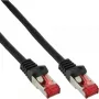 InLine Patchkabel S/FTP PiMF Cat.6 250MHz PVC Kupfer schwarz 0,3m