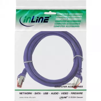InLine Patchkabel S/FTP PiMF Cat.6 250MHz PVC Kupfer lila 0,3m