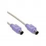 InLine PS/2-Kabel Stecker/Stecker grau mit violettem Stecker 2m