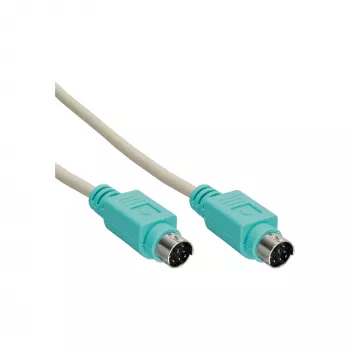 InLine PS/2-Kabel Stecker/Stecker grau mit grünem Stecker 2 m