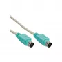 InLine PS/2-Kabel Stecker/Stecker grau mit grünem Stecker 2 m