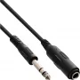 Klinkenverlängerung 6,3 mm Stereo Stecker/Buchse 5 m InLine 99935A