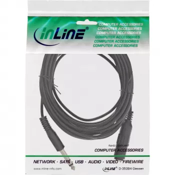 Klinkenverlängerung 6,3 mm Stereo Stecker/Buchse 5 m InLine 99935A