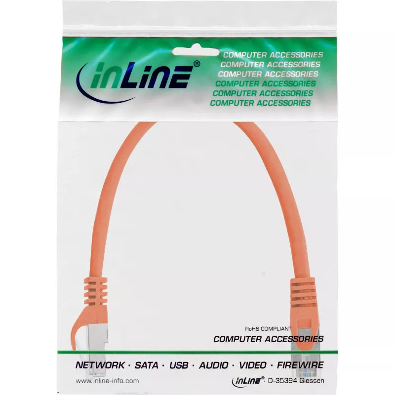 InLine Patchkabel SF/UTP Cat.5e orange 0,3m
