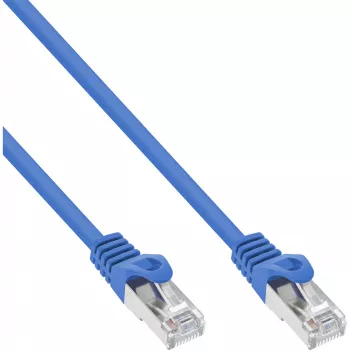 InLine Patchkabel SF/UTP Cat.5e blau 0,3m