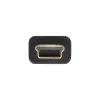 InLine USB 2.0 Mini-Kabel, Typ A Stecker / Mini-B Stecker (5-polig), schwarz/gold, 0,5 m