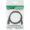InLine USB 2.0 Mini-Kabel, Typ A Stecker / Mini-B Stecker (5-polig), schwarz/gold, 3 m