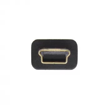 InLine USB 2.0 Mini-Kabel, Typ-A-Stecker / Mini-B-Stecker (5-polig), schwarz/gold, 1 m
