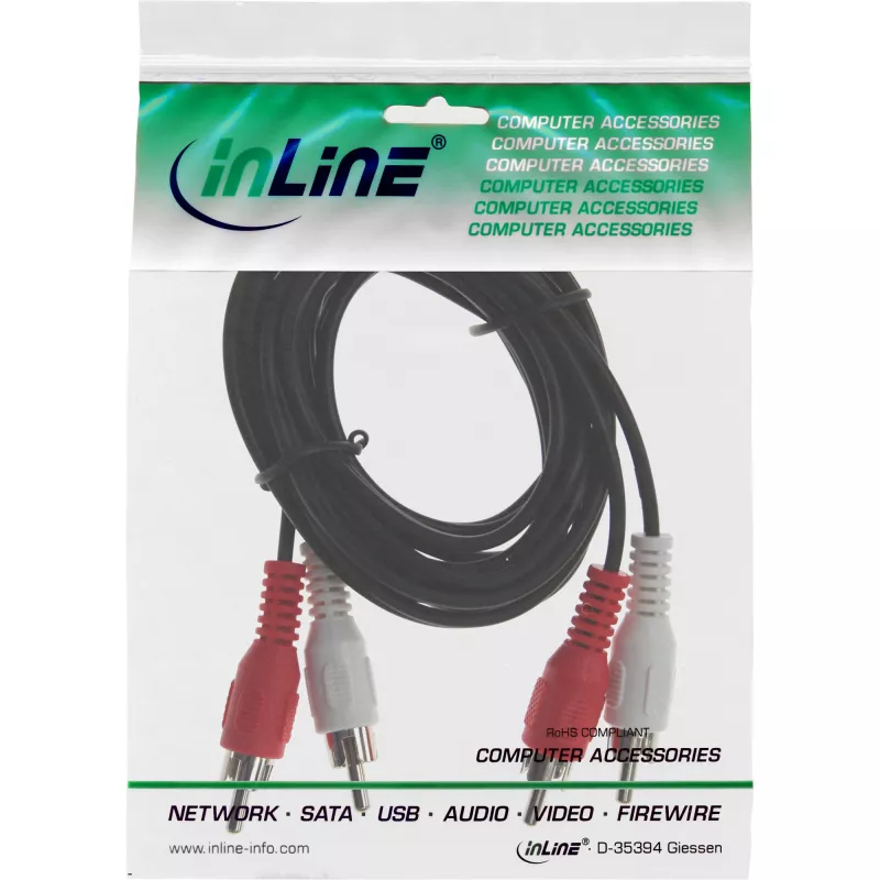 InLine Audiokabel 2x RCA M/M 3m InLine 89938A