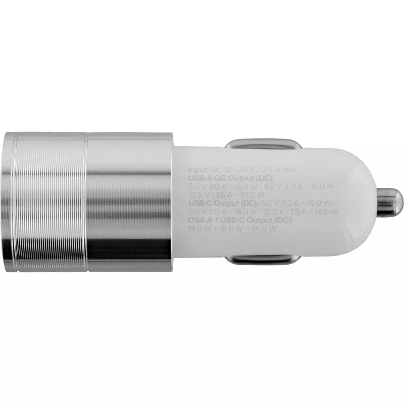 InLine USB Autoladegerät Power-Adapter Quick Charge 3.0, weiß