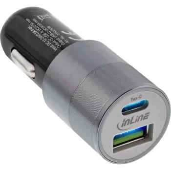 InLine USB-Autoladegerät Netzteil Quick Charge 3.0, schwarz