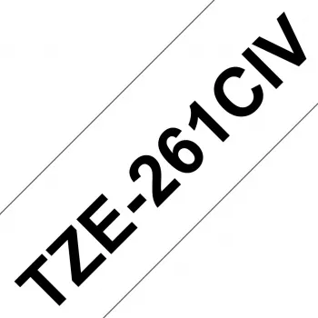 Brother TZE261CIV Etikettierband Schwarz auf Weiß
