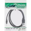 InLine Adapterkabel, USB-A-Stecker auf DC 5,5x2,10mm Stecker, schwarz, 1m