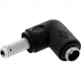 DC-Adapter InLine 5,5×2,5 mm abgewinkelter Stecker Stecker–Buchse, 5 V Eingang, innen, schwarz