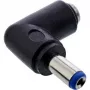 InLine DC-Adapter 5,5x2,1 mm DC-Stecker männlich/weiblich abgewinkelt Universal Schwarz