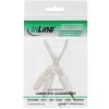 InLine Stereo Y-Kabel 3,5-mm-Klinke M auf 2 x 3,5-mm-Klinke F weiß/gold, 0,1 m