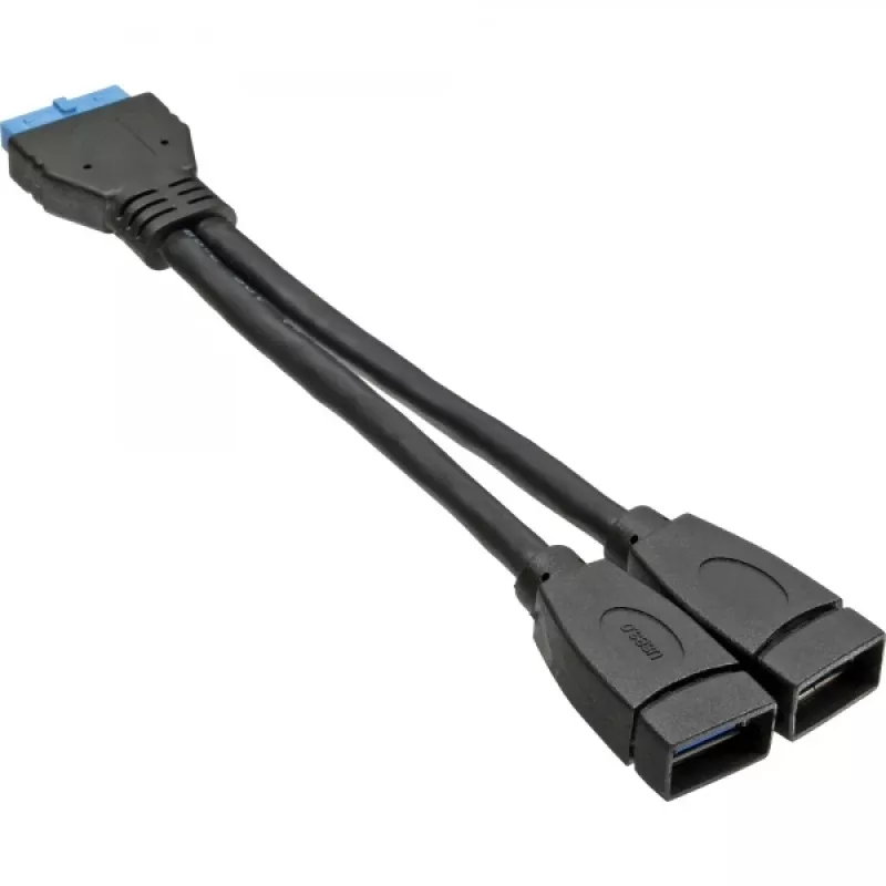 InLine USB 3.0 Adapterkabel intern 2x USB Typ A Buchse / Mainboard-Header