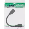 InLine HDMI Keystone Adapterkabel 4K/60Hz, HDMI A Buchse/Buchse, schwarz, 0,2m
