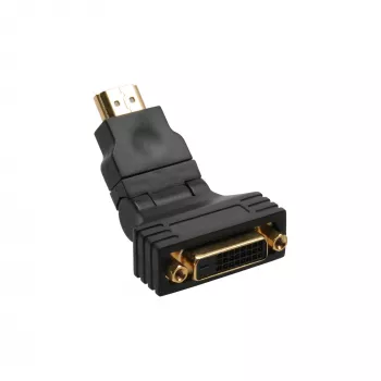 InLine HDMI zu DVI Adapter HDMI Stecker / 24+1 Buchse 180° abgewinkelt vergoldet