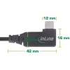 InLine USB4-Kabel, USB-C, einseitig abgewinkelt, PD 240W, 8K60Hz, TPE, schwarz, 2m