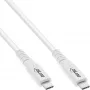 InLine USB4-Kabel, USB-C Stecker/Stecker, PD 240W, 8K60Hz, TPE, weiß, 1,5m