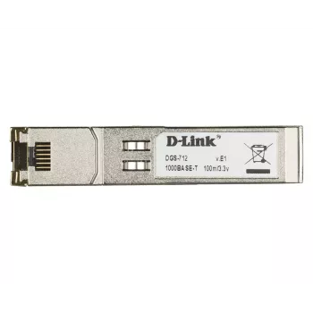 D-Link SFP 10/100/1000 BASE-T Kupfer-Transceiver, Kupfer, 1000 Mbit/s, SFP, T, TX, 100 m, Gigabit Ethernet