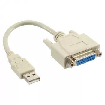 USB-Adapterkabel USB Typ A Stecker DB15 Buchse InLine 33101