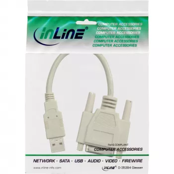USB-Adapterkabel USB Typ A Stecker DB15 Buchse InLine 33101