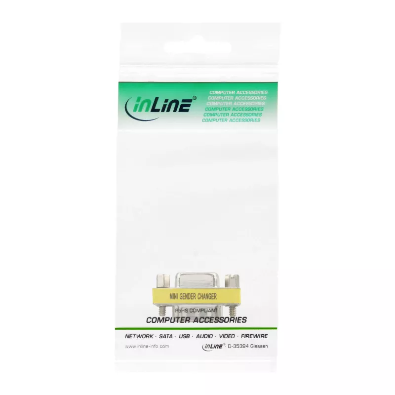 InLine Mini Adapter 15 Pin HD VGA / S-VGA Stecker / Buchse