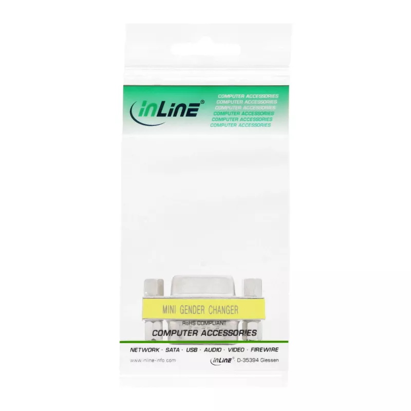InLine Mini Adapter 9 Pin serial male / female