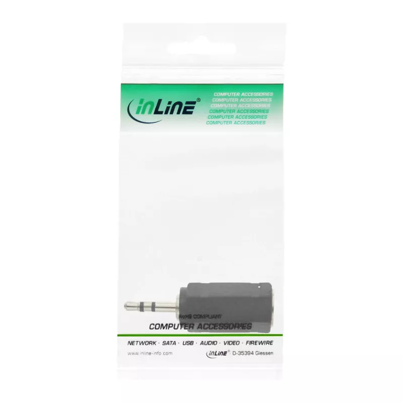 InLine Audio Adapter 2.5mm Stecker / 3.5mm Buchse Stereo 99308