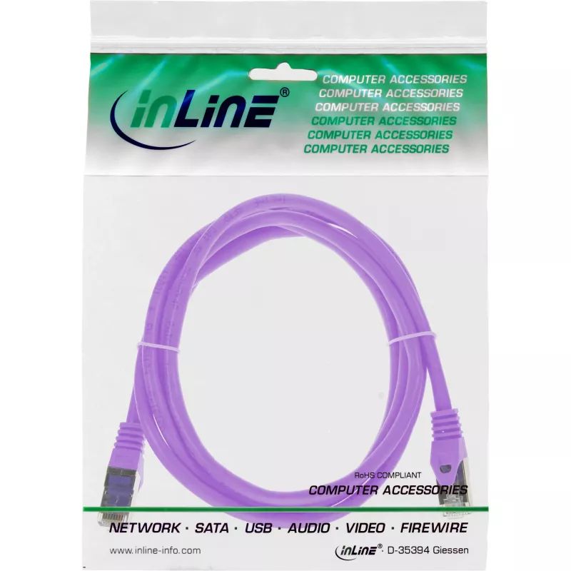 Patchkabel InLine 72502P SF/UTP Cat5e 2m Violett