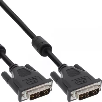 InLine DVI-I-Kabel, 18+5 M/M, Single Link, 2 Ferritkerne, 2m