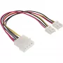 InLine Internes Y-Stromkabel 1x 5,25 Zoll Molex / 2x 3,5 Zoll Floppy 0,20 m