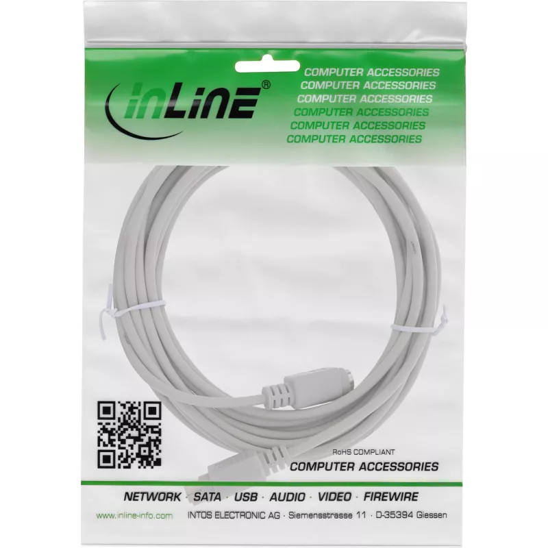 InLine PS/2 Kabelverlängerung Stecker / Buchse 5m