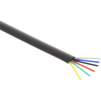 InLine Modulares Kabel 6-adriges Flachbandkabel schwarz 100m Ring