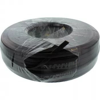 InLine Modulares Kabel 6-adriges Flachbandkabel schwarz 100m Ring