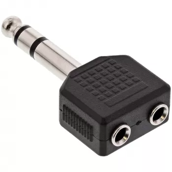 InLine Audio Adapter 6,3mm Stereo-Klinkenstecker / 2x 3,5mm Stereo-Klinkenbuchse