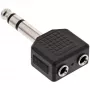 InLine Audio Adapter 6,3mm Stereo-Klinkenstecker / 2x 3,5mm Stereo-Klinkenbuchse