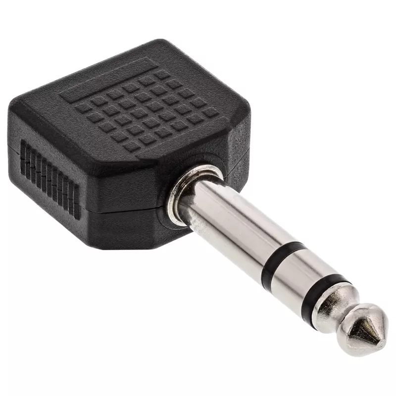 InLine Audio Adapter 6,3mm Stereo-Klinkenstecker / 2x 3,5mm Stereo-Klinkenbuchse