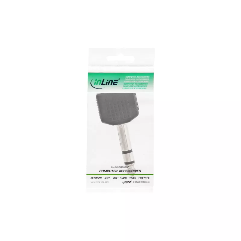 InLine Audio Adapter 6,3mm Stereo-Klinkenstecker / 2x 3,5mm Stereo-Klinkenbuchse