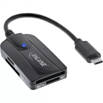 InLine Kartenleser USB 3.1 USB-C, für SD/SDHC/SDXC, microSD, UHS-II kompatibel